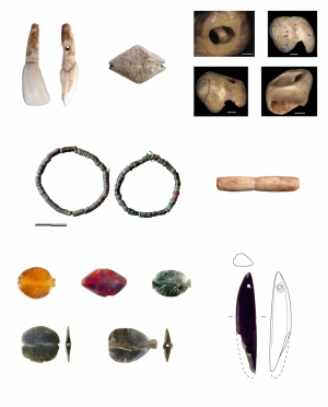 Objets de parure néolithiques (Syrie) : variétés des formes et des matériaux 