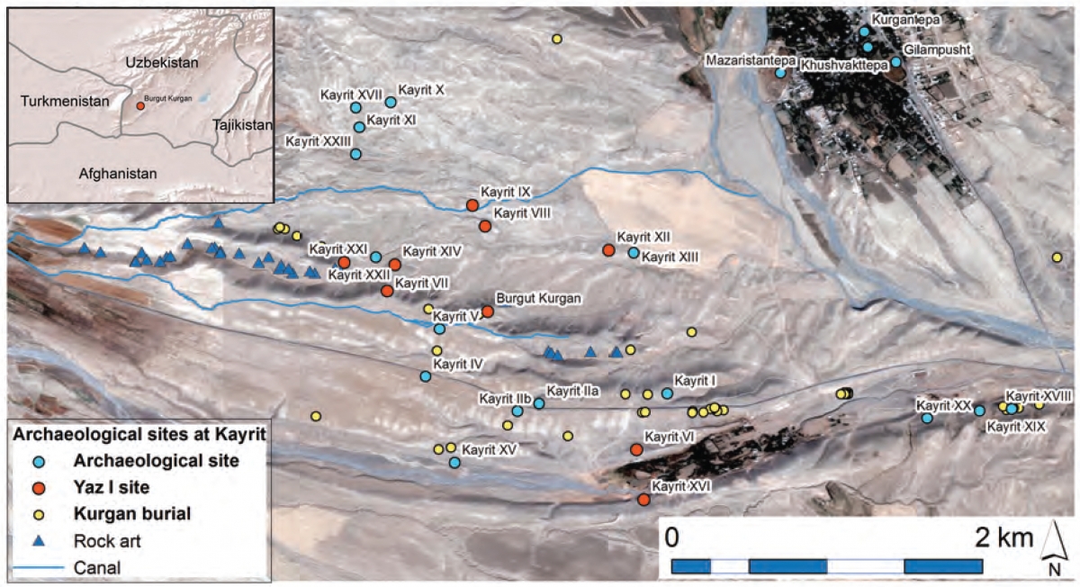 Fig. 1 : Localisation de l’Oasis de Kayrit (carte modifiée d’ap. Stančo 2016)