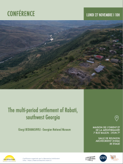 Affiche conférence G. Bedianashvili