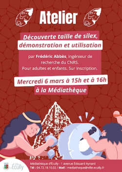Affiche atelier taille de silex Ecully