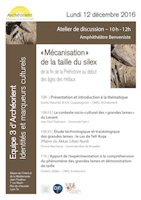 Séminaire - Mécanisation de la taille du silex