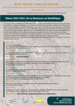 Aff iche programme séminaire préhistoire 2025-2026