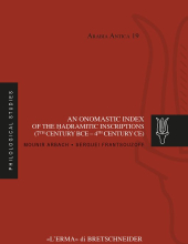 Couverture An onomastic index of the Ḥaḍramitic inscriptions